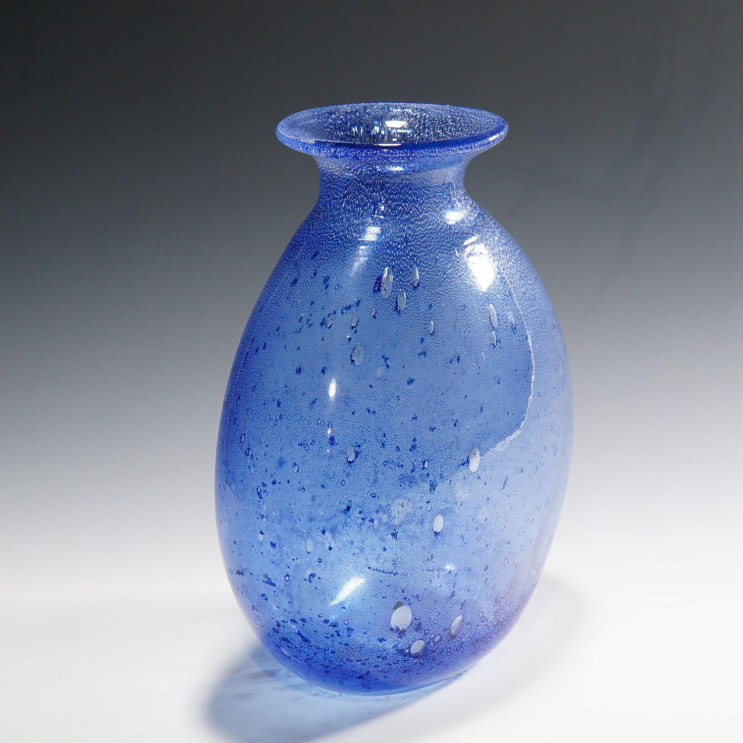 Monumentale Vase Efeso in Blau von Ercole Barovier, Barovier & Toso, 1964 (Italienisch) im Angebot