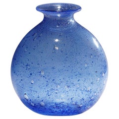 Monumental Ercole Barovier, Barovier & Toso Efeso Blue Vase, 1964