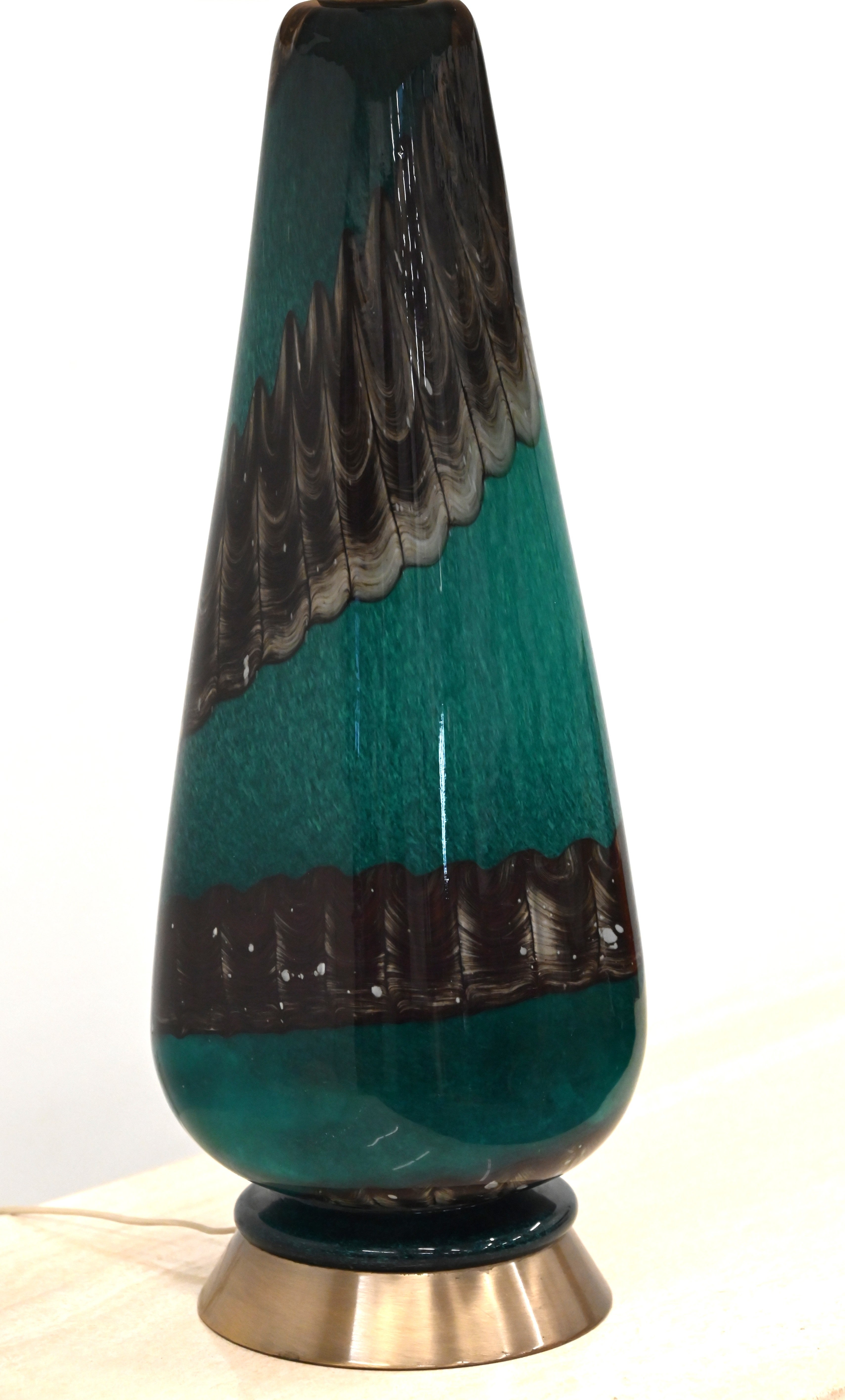 Italiano Lampada da tavolo monumentale Ercole Barovier Eugeneo/Neolitico, Italia, 1954 in vendita