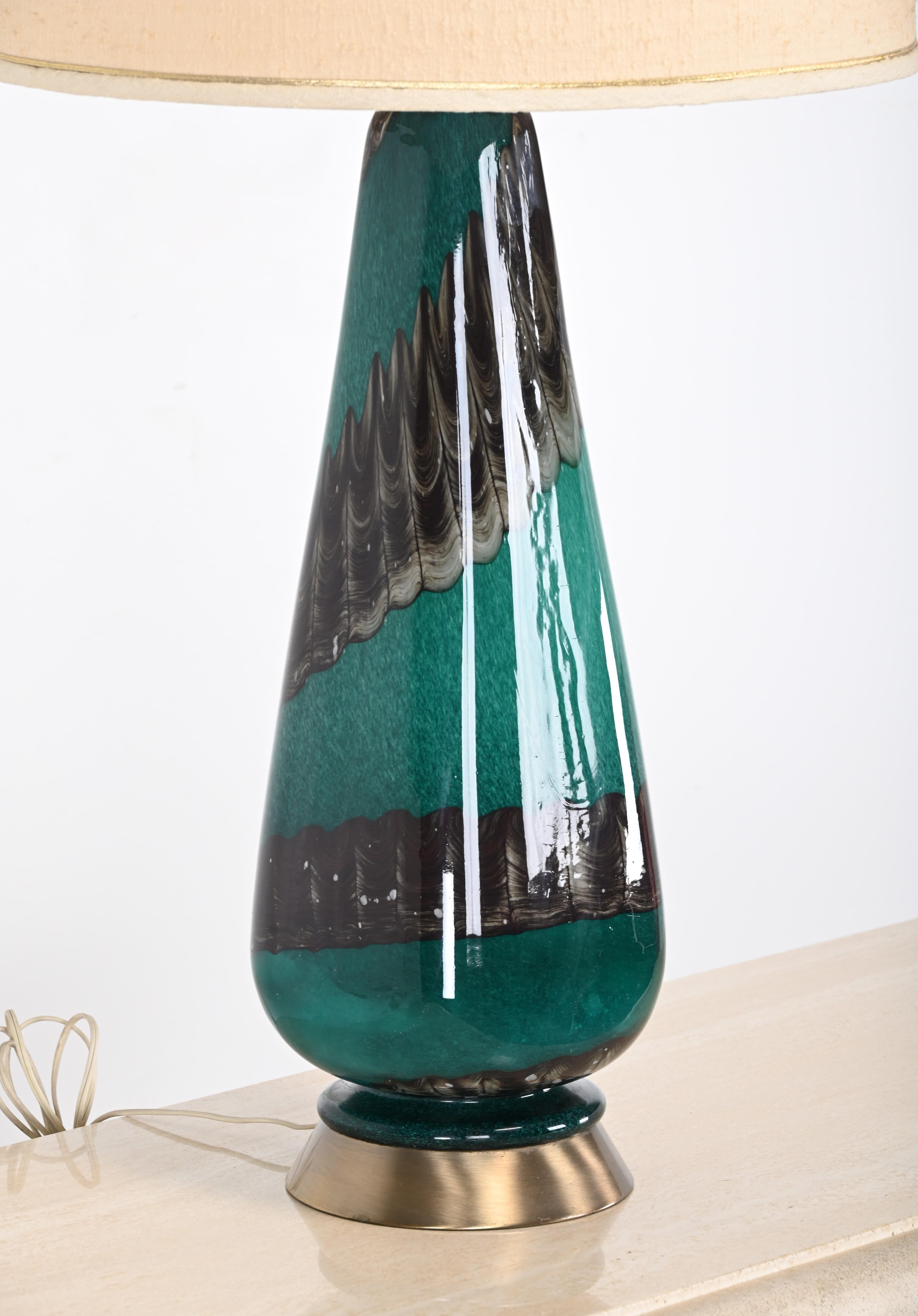 Vetro di Murano Lampada da tavolo monumentale Ercole Barovier Eugeneo/Neolitico, Italia, 1954 in vendita