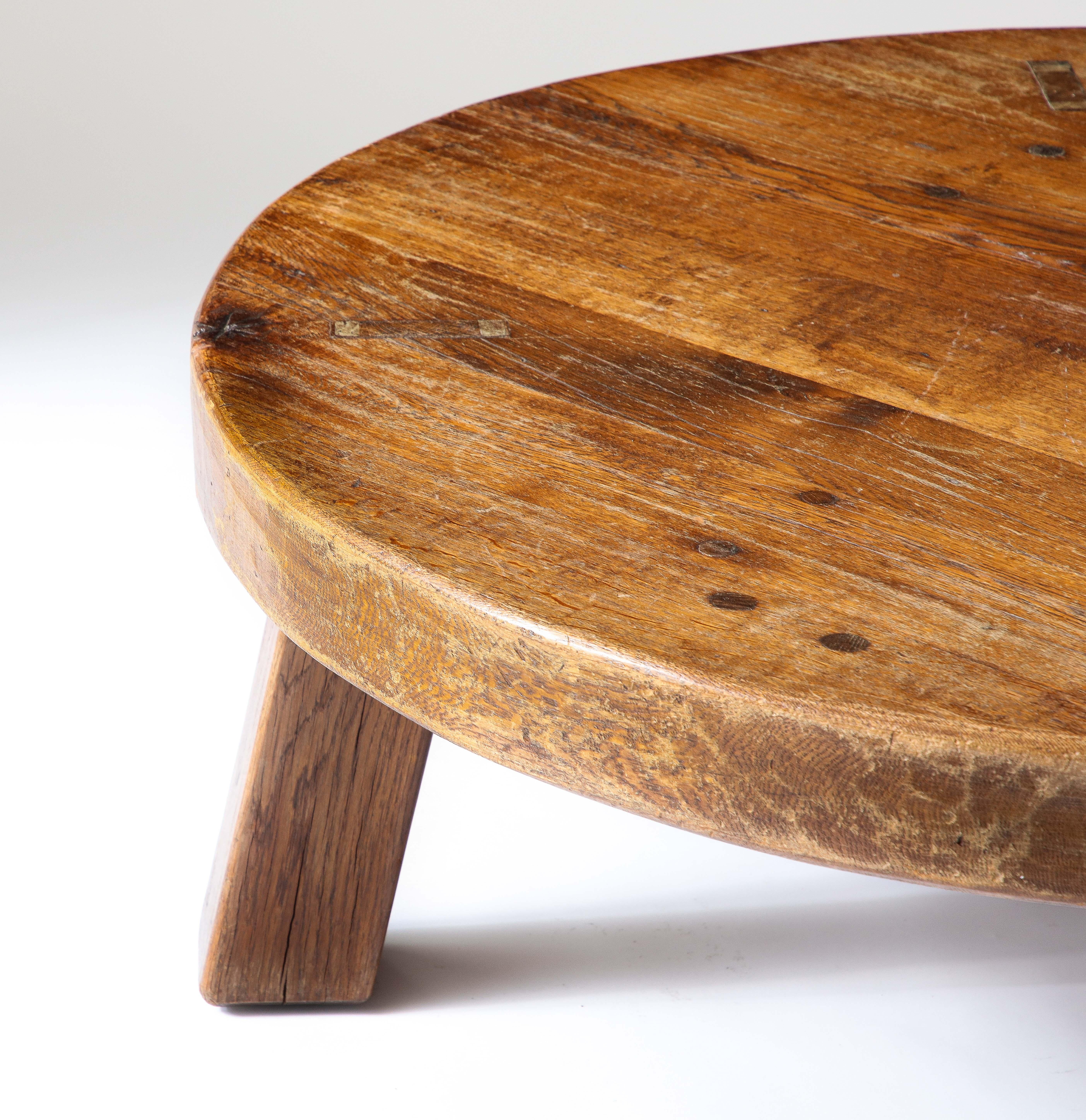 Monumental European Pine Coffee Table, France, c. 1960 For Sale 1