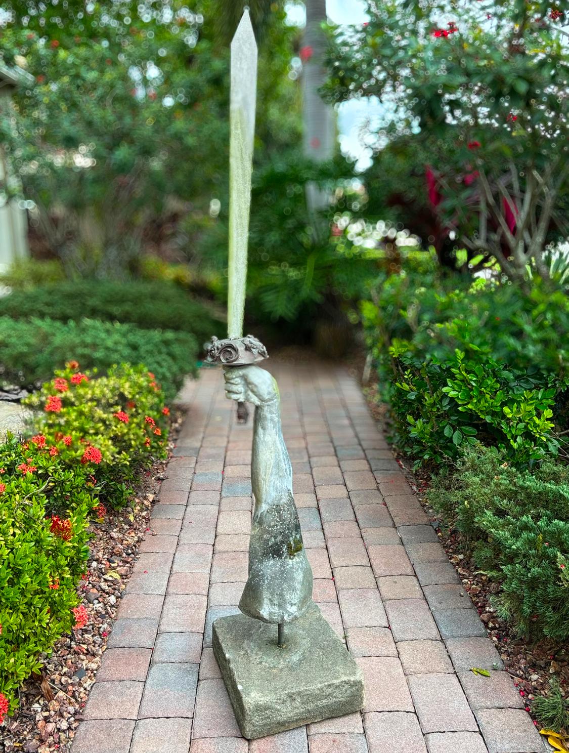 Monumental 'Excalibur Sword' Garden Statue, England, 1900s For Sale 6