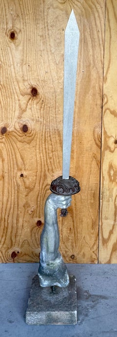 Monumental 'Excalibur Sword' Garden Statue, England, 1900s