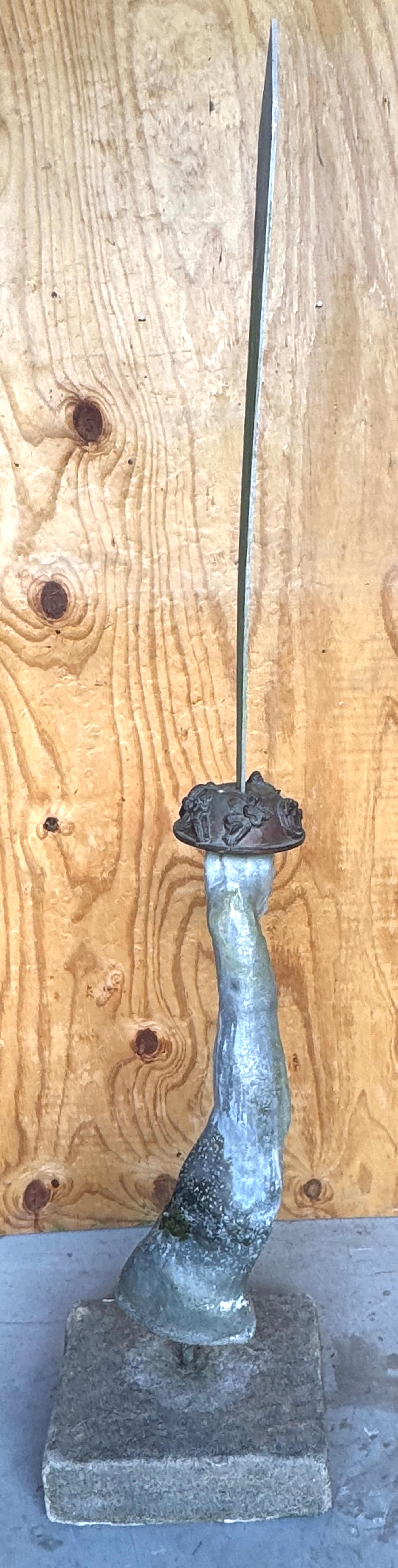 Monumental 'Excalibur Sword' Garden Statue, England, 1900s For Sale 1