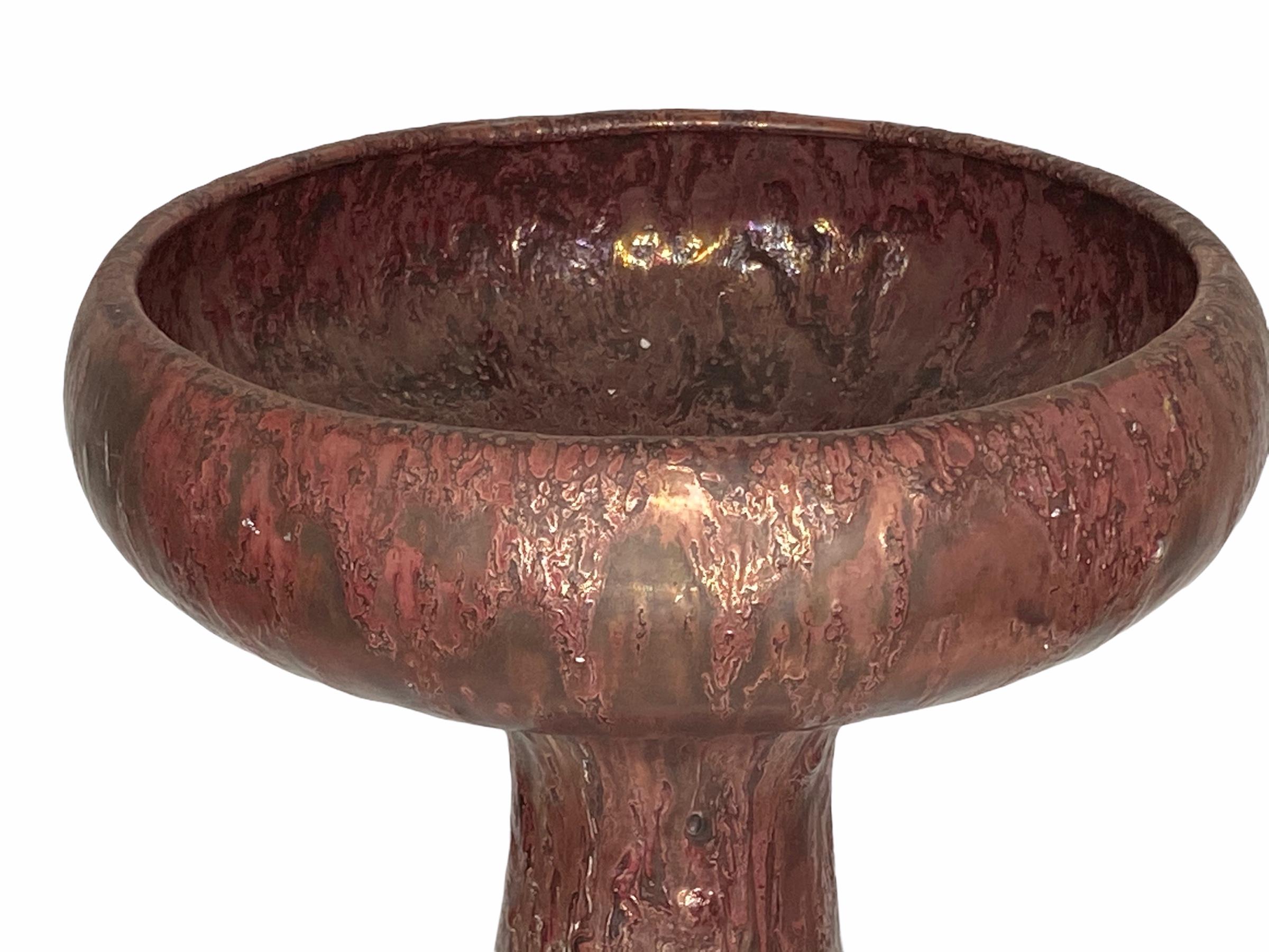 Vaso da terra Monumental Fat Lava Metallic Midcentury by Otto Keramik Ceramic 1960s in vendita 9