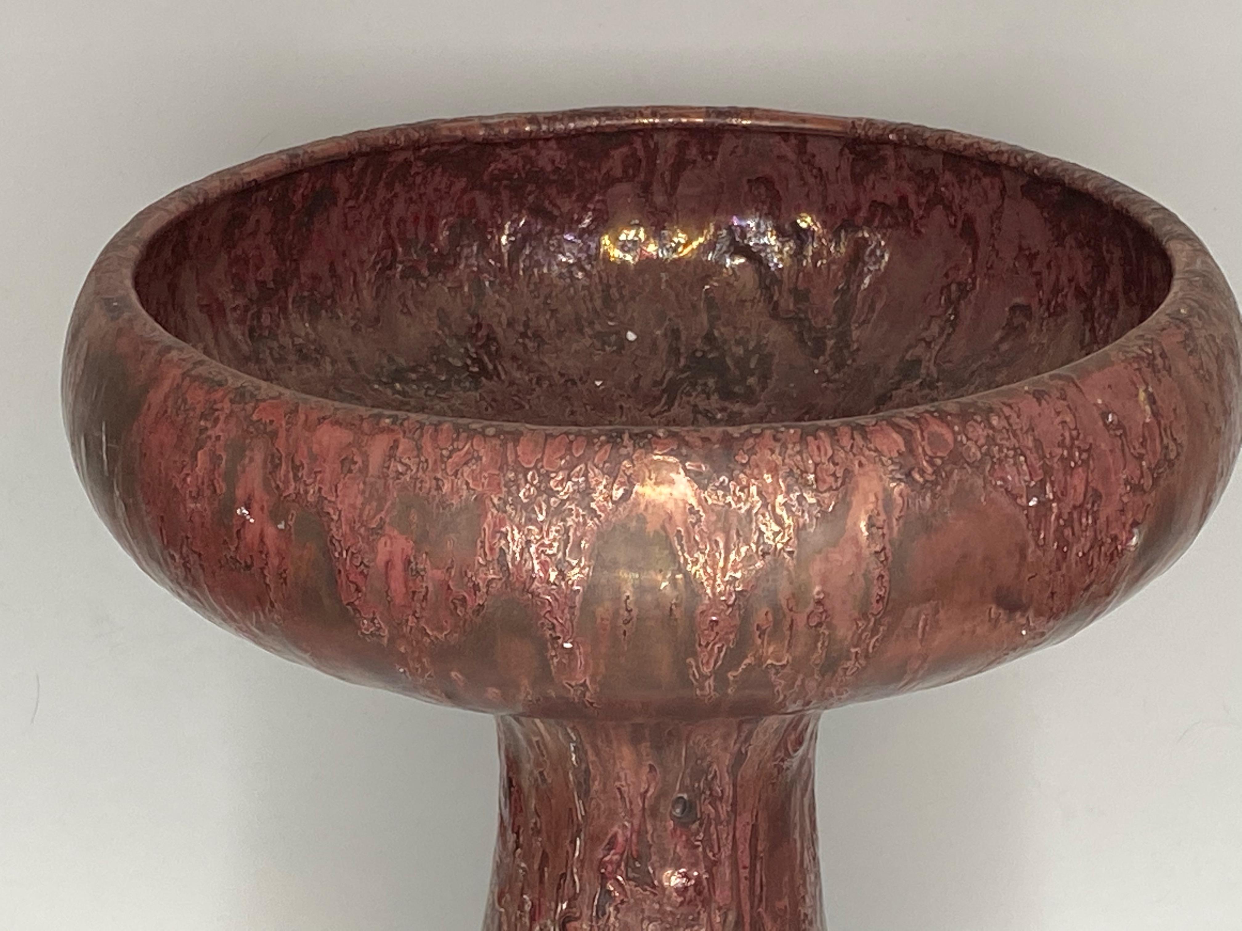 Vaso da terra Monumental Fat Lava Metallic Midcentury by Otto Keramik Ceramic 1960s in vendita 1