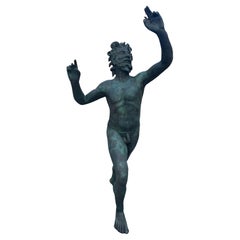 Monumental Faun Sculpture In Bronze 190 Cm