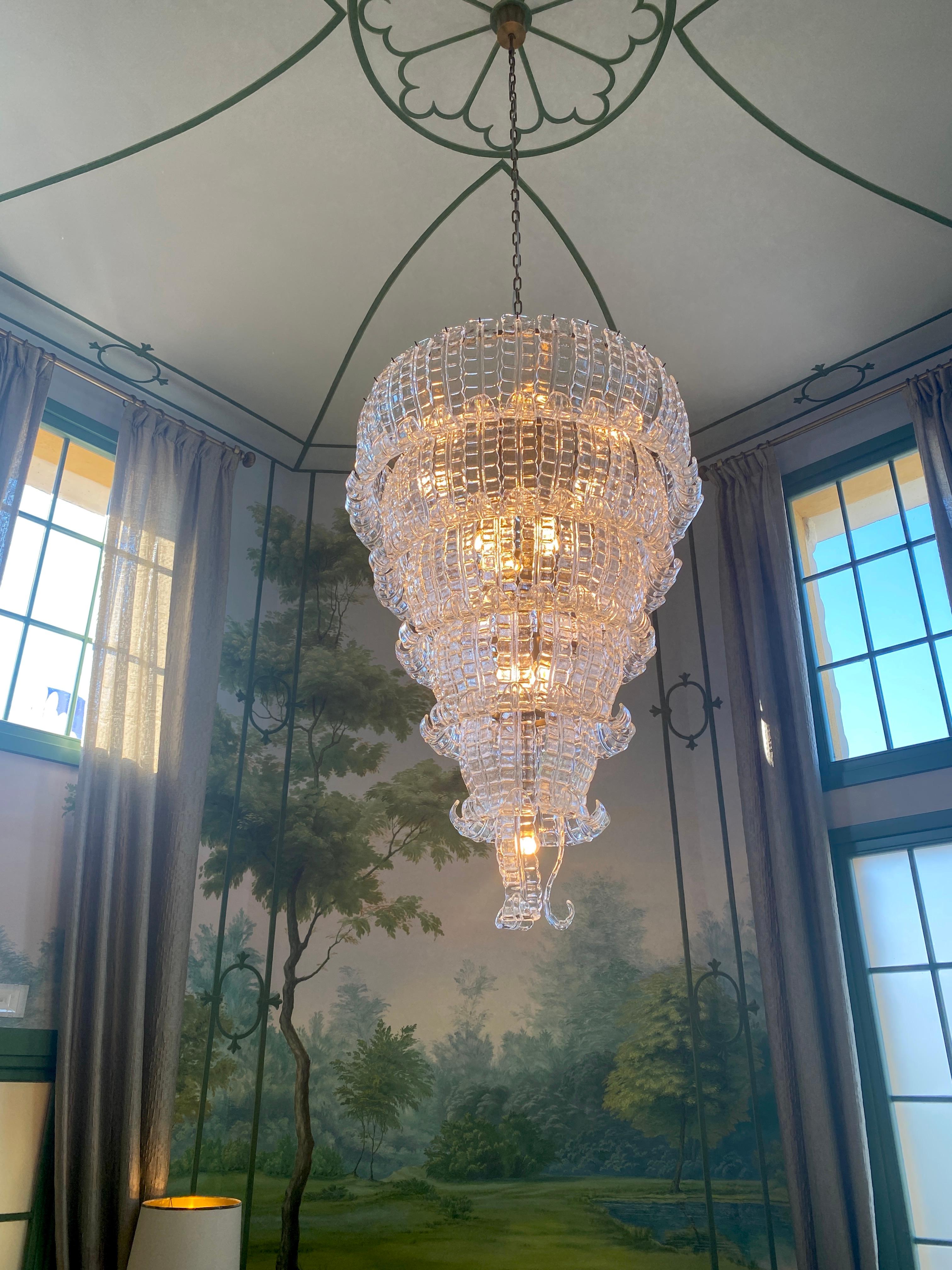 Lampadario monumentale Felci in vetro di Murano In condizioni Nuovo in vendita a Rome, IT