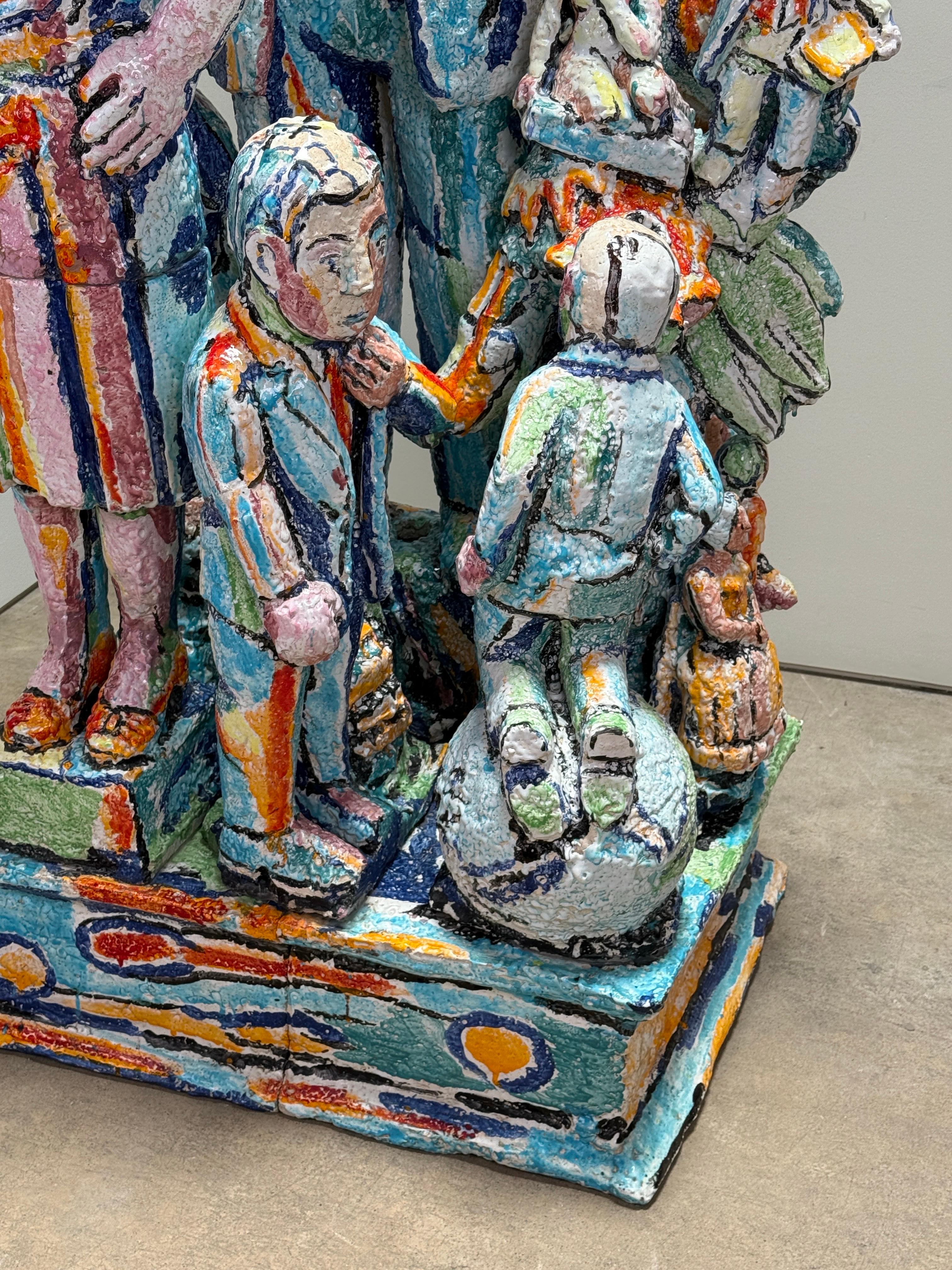 Sculpture monumentale de groupe familial par Viola Frey en vente 5