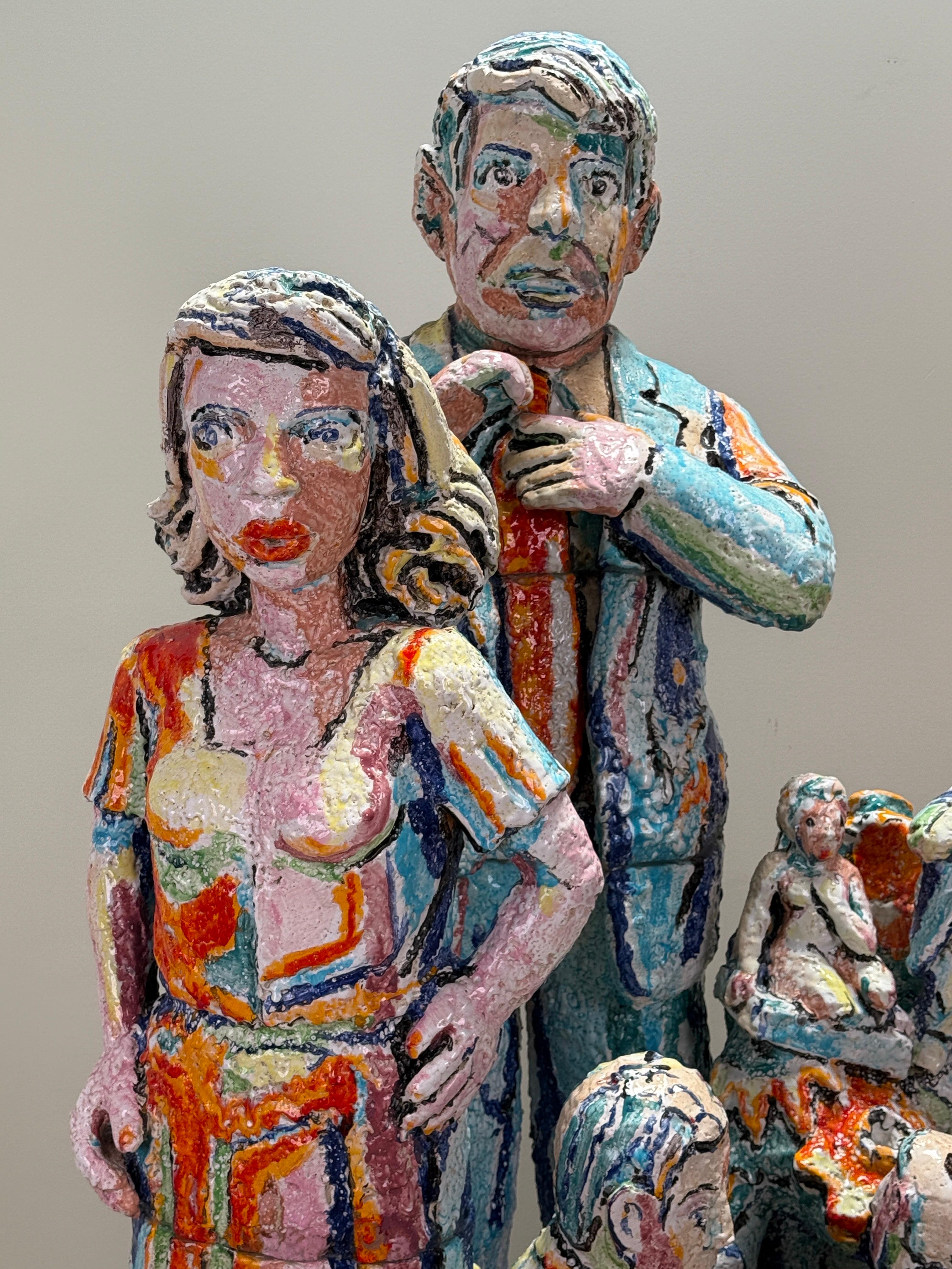 Sculpture monumentale de groupe familial par Viola Frey en vente 6