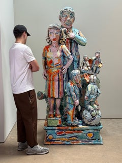 Monumentale figurale familiengruppe skulptur von Viola Frey