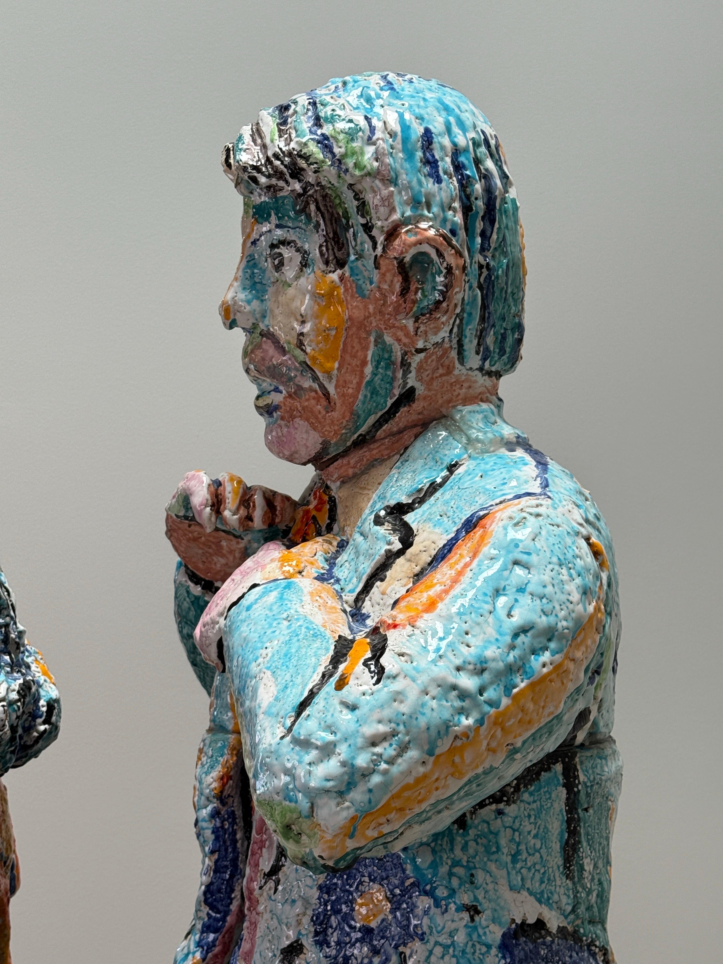 Sculpture monumentale de groupe familial par Viola Frey Bon état - En vente à Dallas, TX