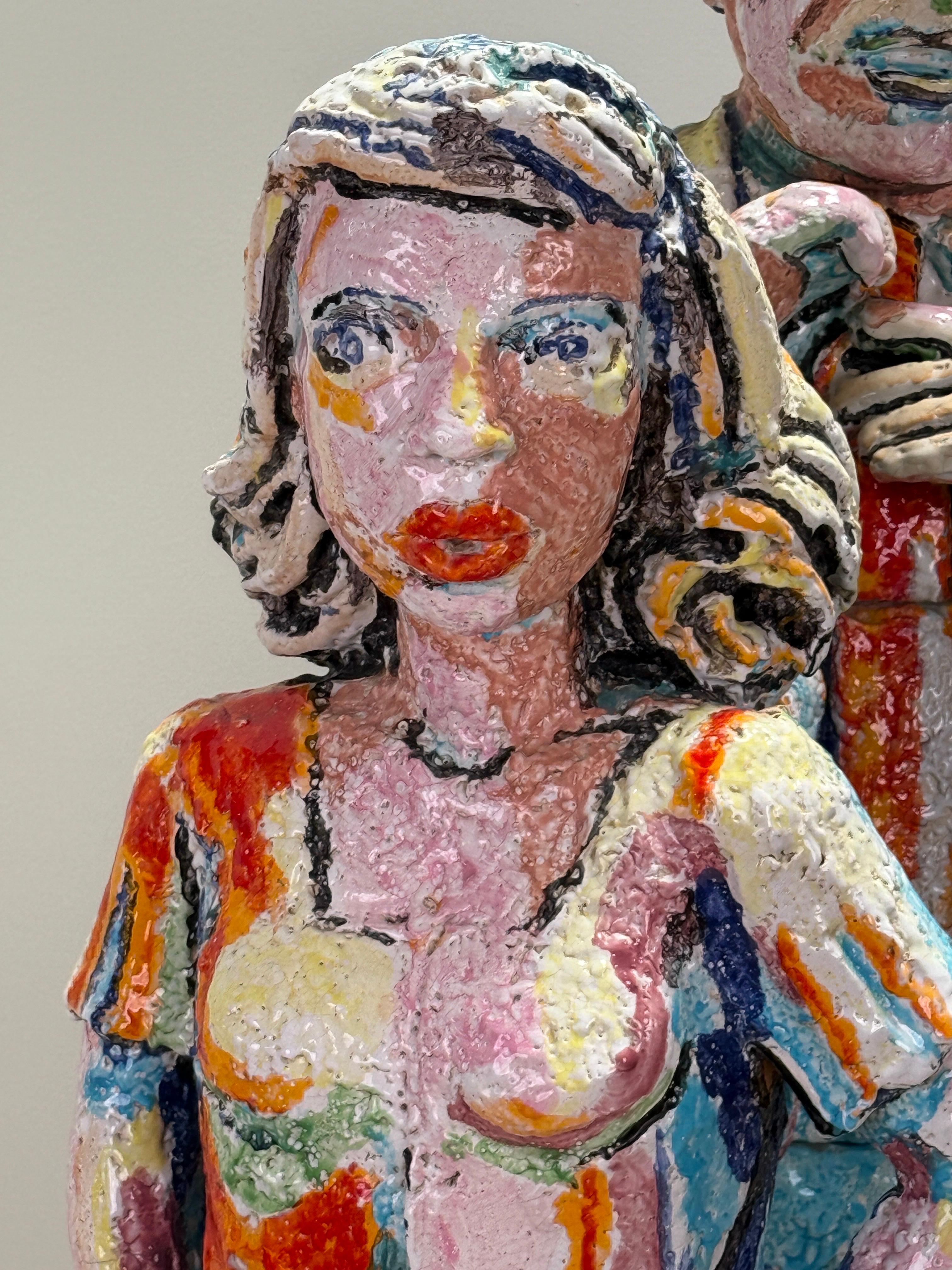 Sculpture monumentale de groupe familial par Viola Frey en vente 1