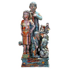 Monumental Figural Family Group Sculpture by Viola Frey