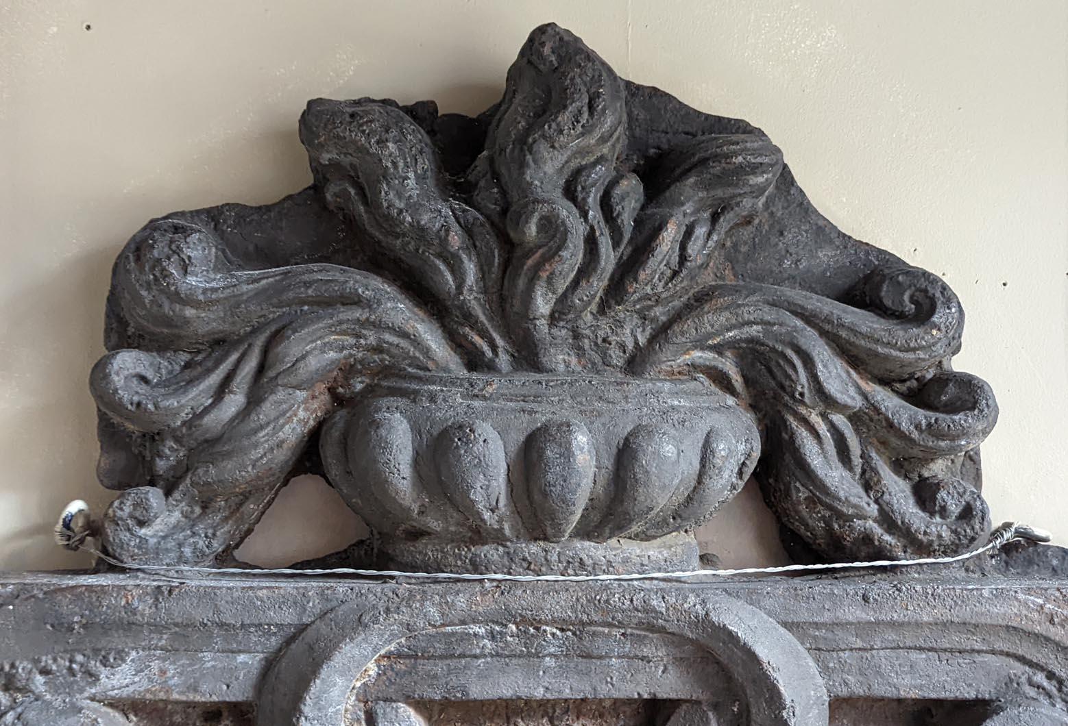 Renaissance Monumental Fireback with the Châtelet Coat of Arms For Sale