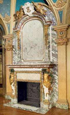 Monumental Fireplace Signed by Jules Allard and Louis Ardisson
