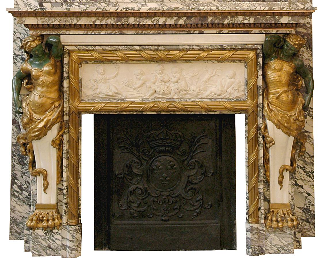 Napoleon III Monumental Fireplace Signed by Jules Allard and Louis Ardisson For Sale