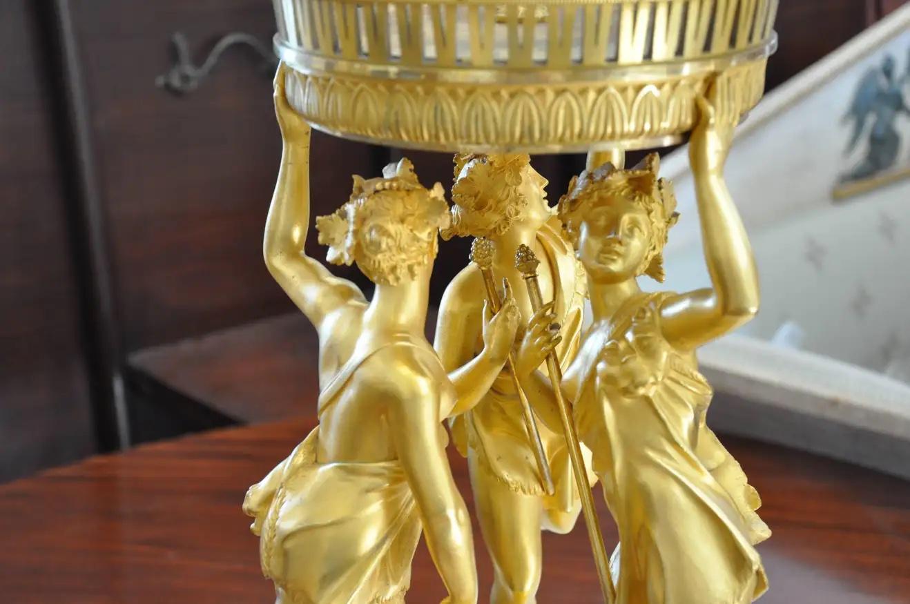 Monumental First Empire Gilt Bronze Centerpiece by Thomire In Good Condition In Essex, MA