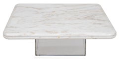 Monumental "Floating" Calacatta Marble Low Table