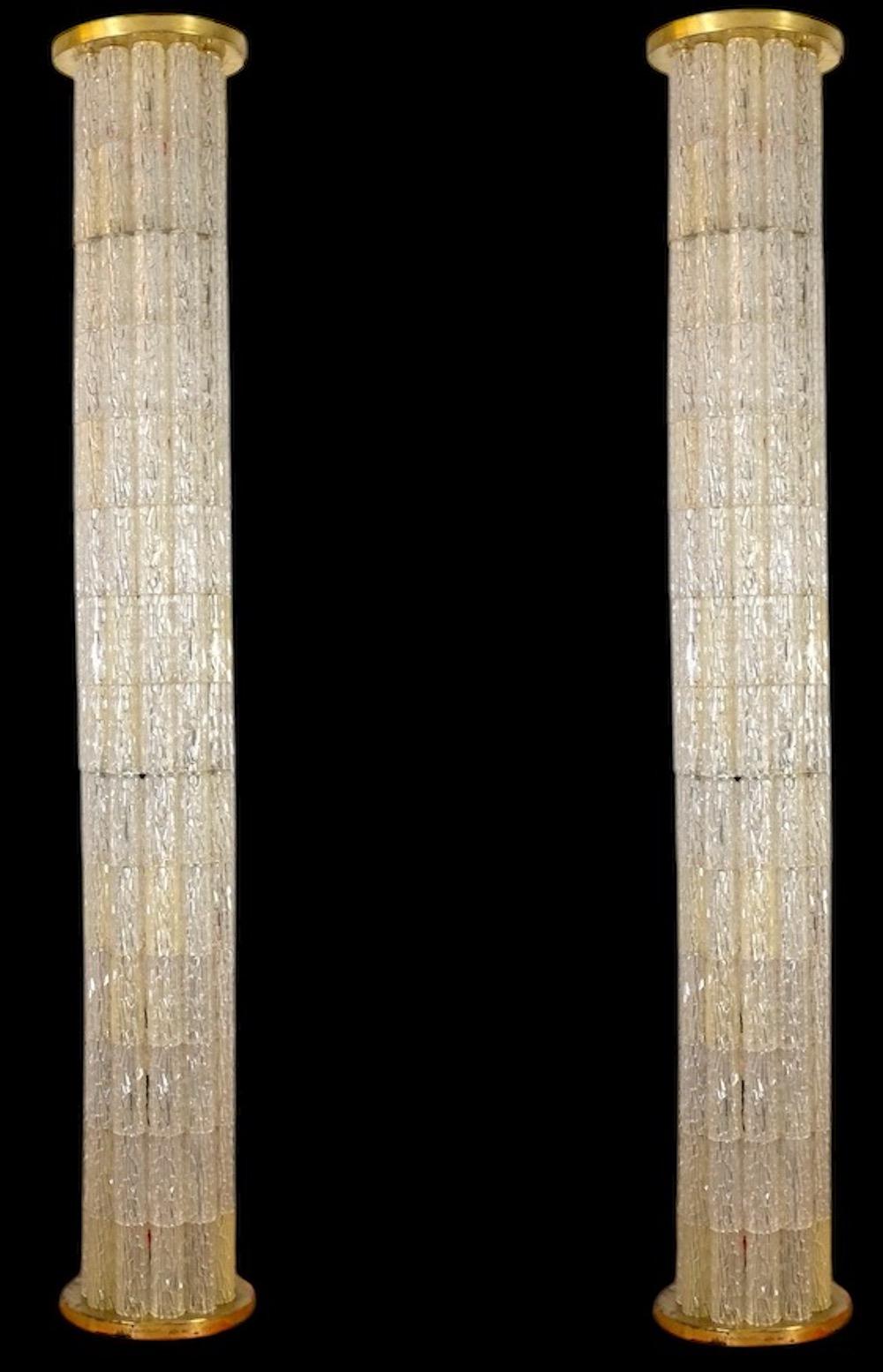 Mid-Century Modern Monumental Floor Lamp Columns by JT Kalmar 1970' For Sale
