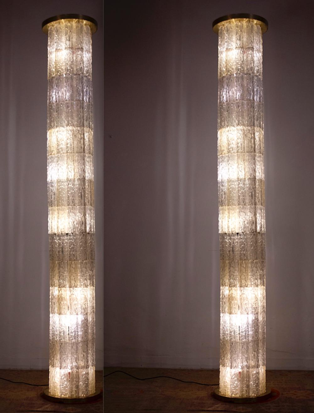 Monumental Floor Lamp Columns by JT Kalmar 1970' For Sale 2
