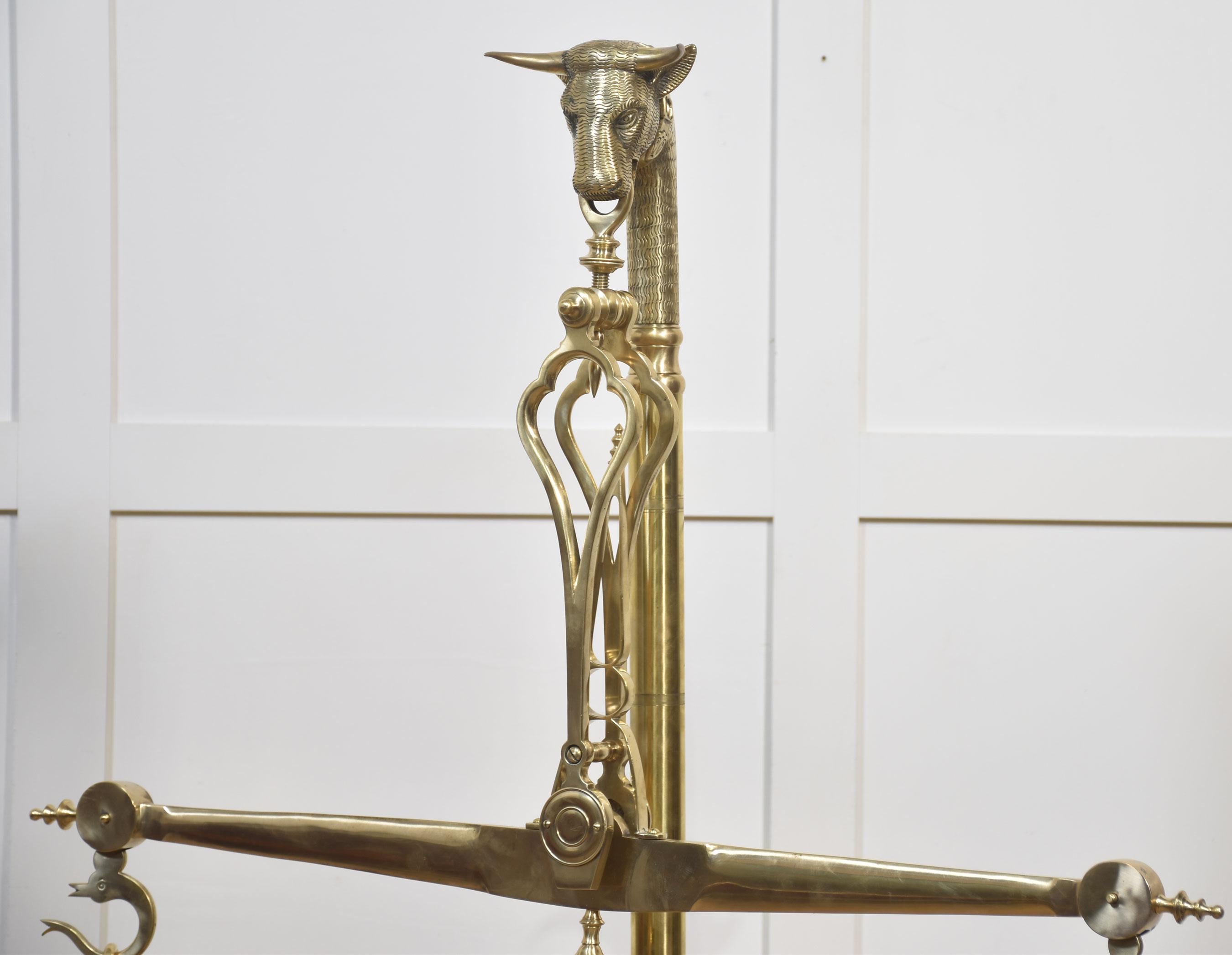 British Monumental floor standing brass Butcher scale For Sale