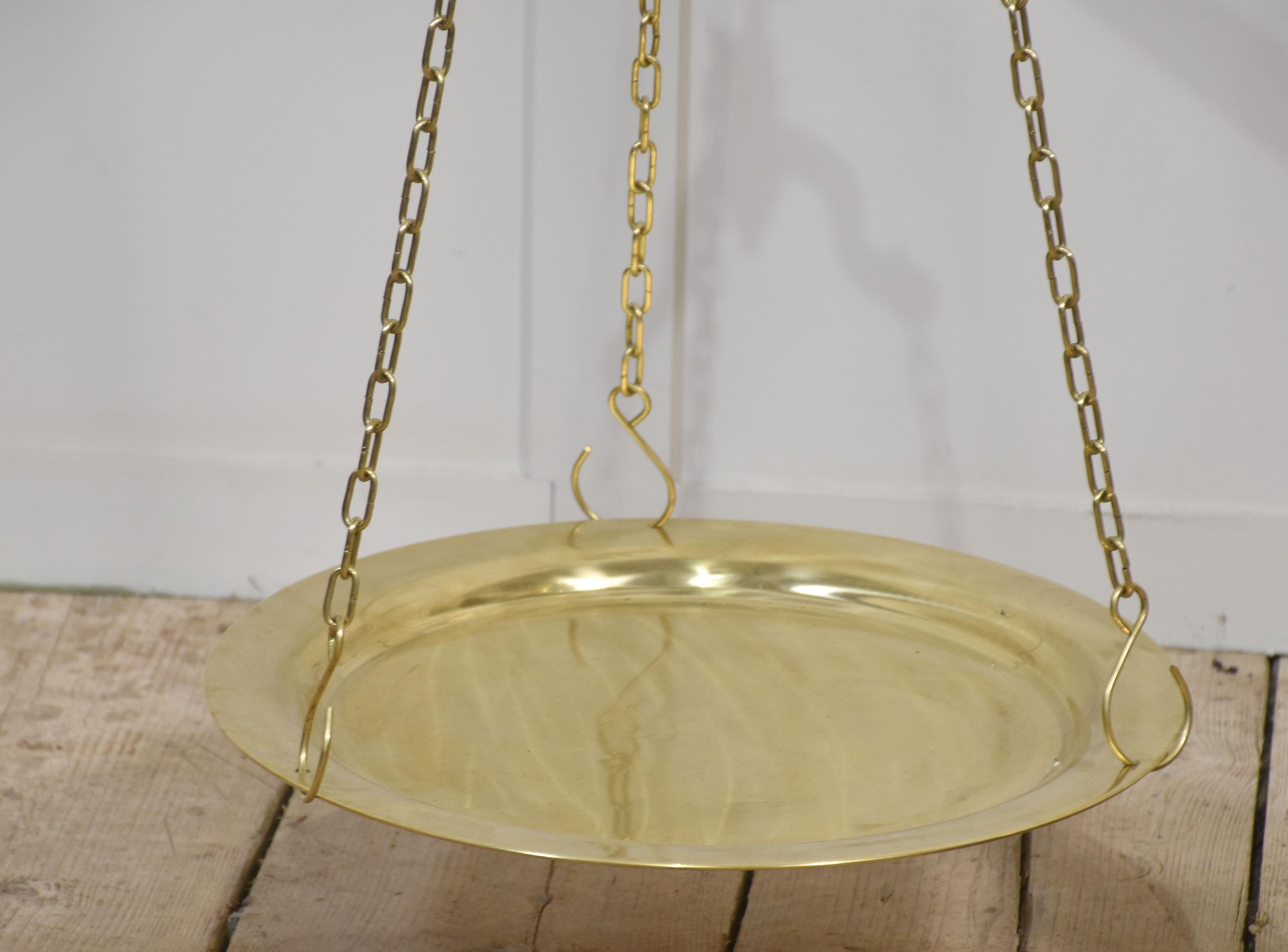 Brass Monumental floor standing brass Butcher scale For Sale