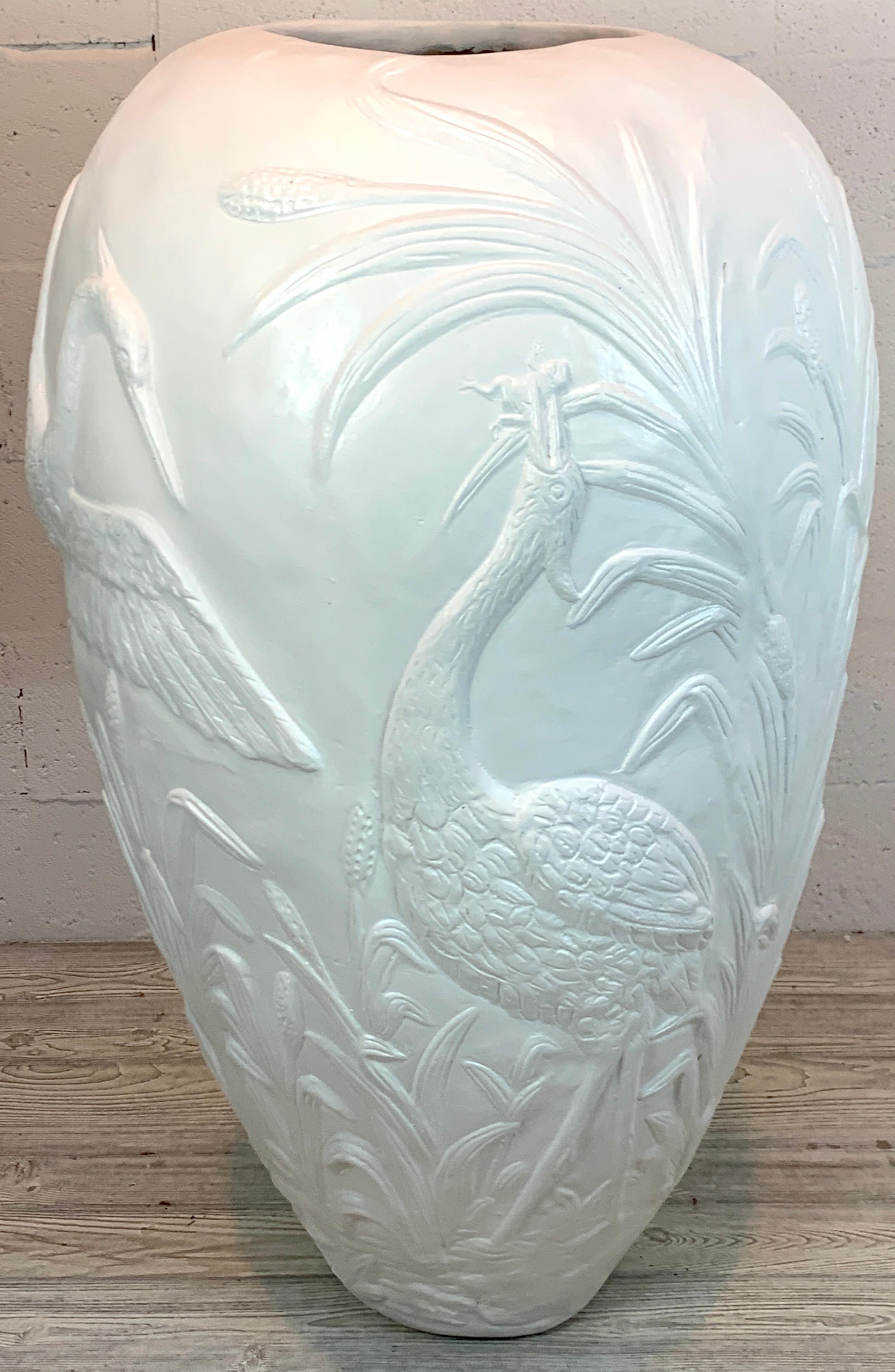 American Monumental Florida Modern Heron Vase, circa 1980