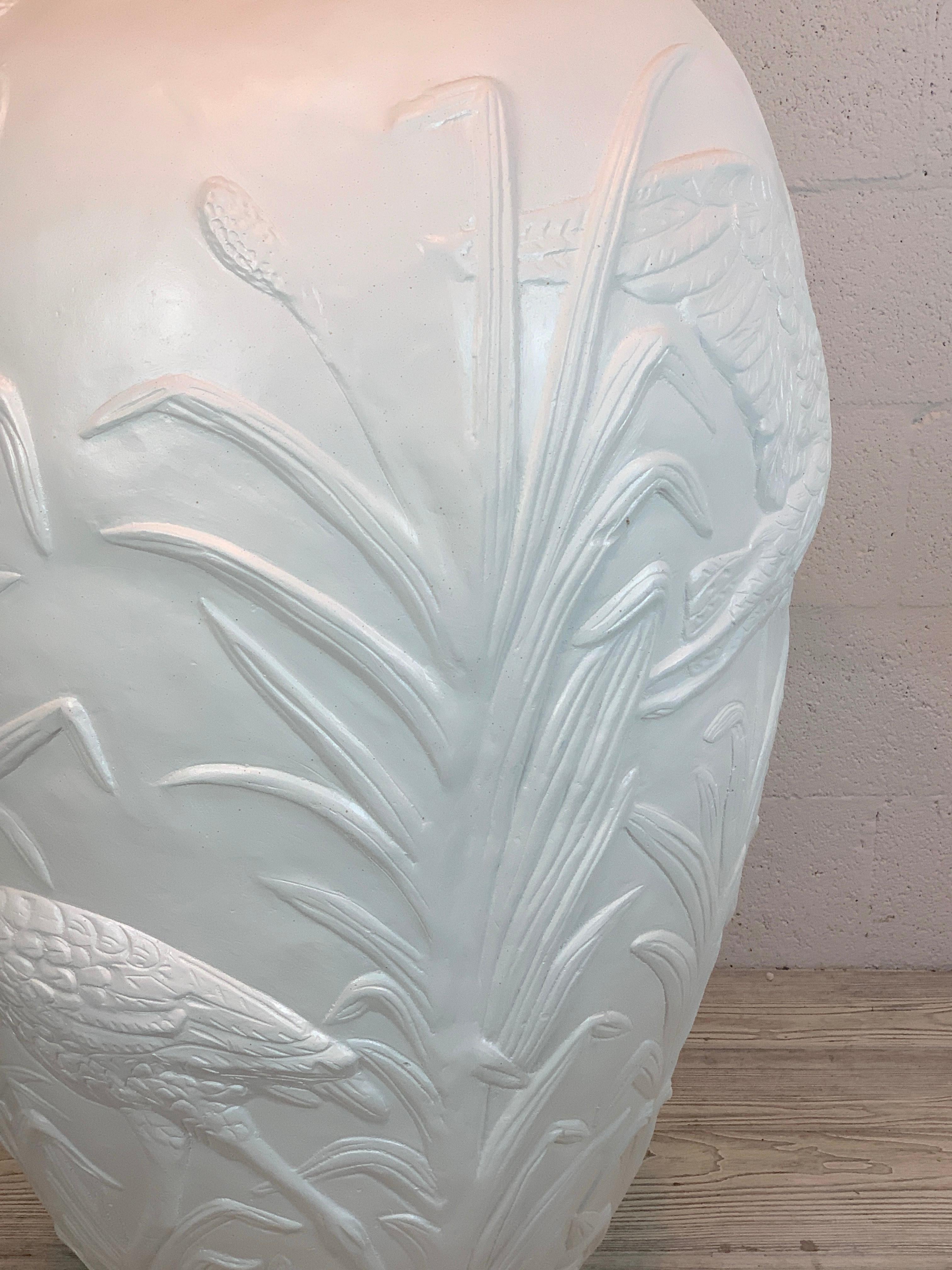 Monumental Florida Modern Heron Vase, circa 1980 In Good Condition In West Palm Beach, FL