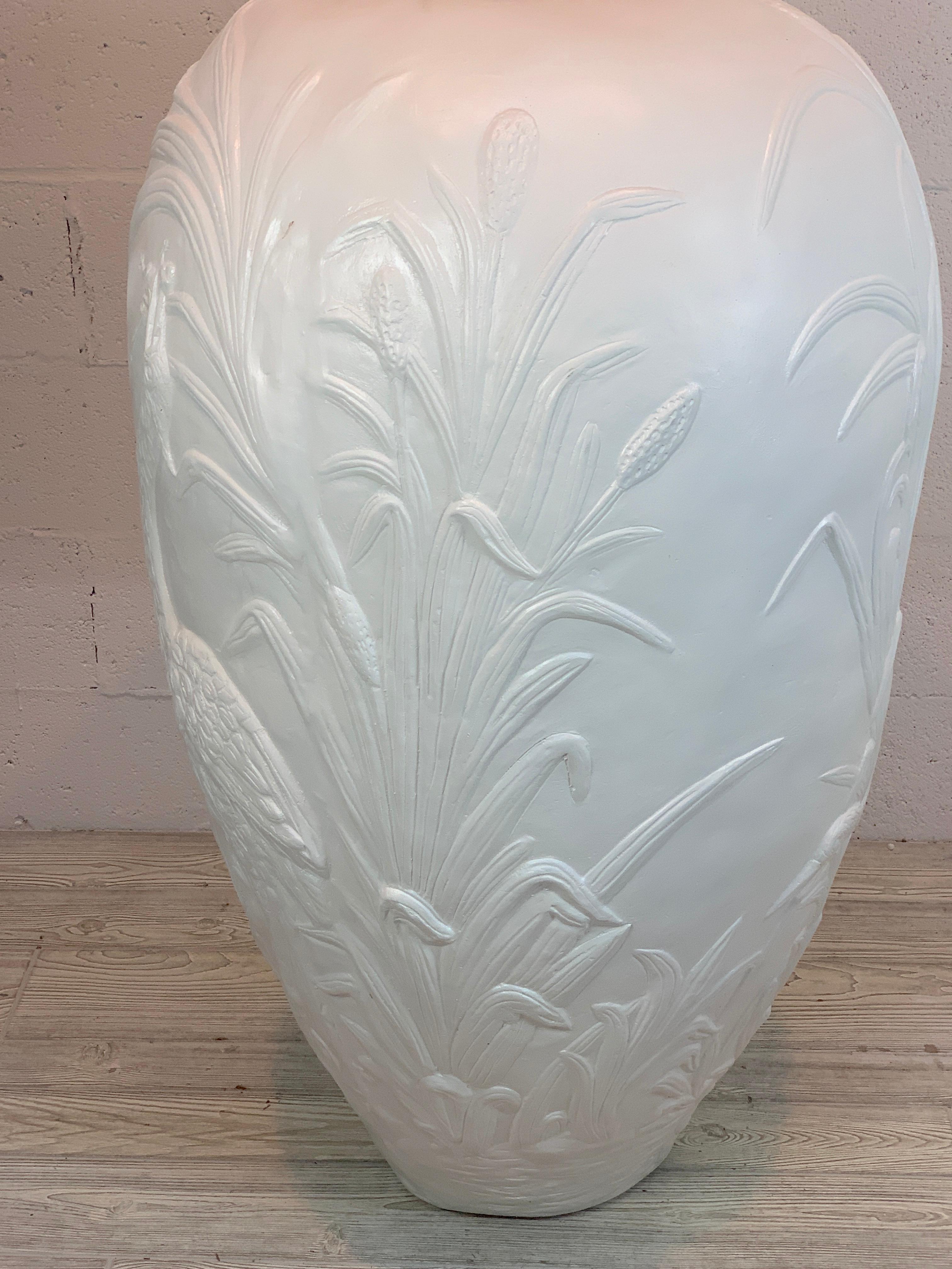 Fiberglass Monumental Florida Modern Heron Vase, circa 1980