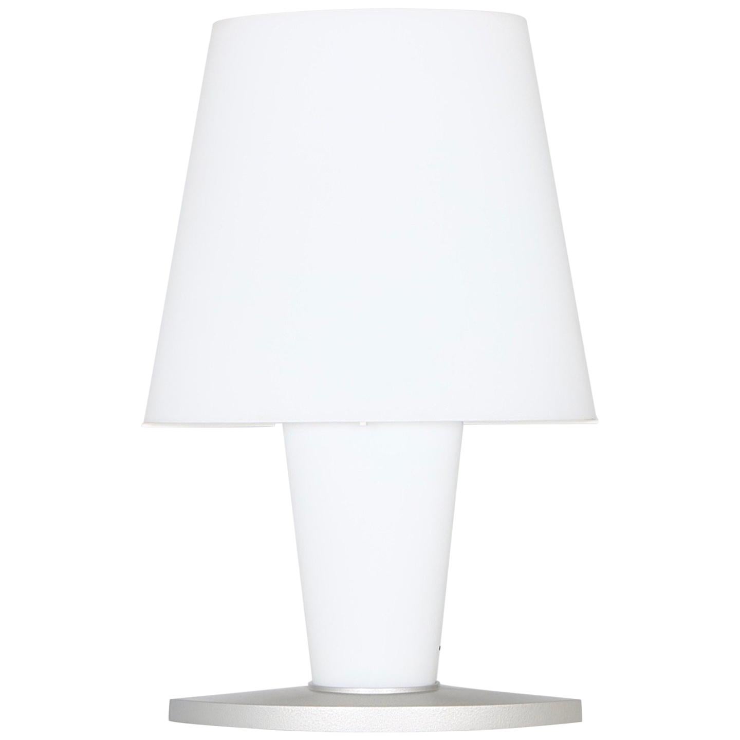 Monumental Fontana Arte by Daniela Puppa Frosted Glass Table Lamp in White