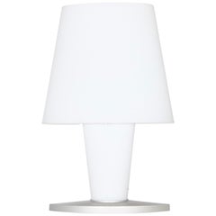 Monumental Fontana Arte by Daniela Puppa Frosted Glass Table Lamp in White