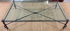 Monumentaler Serpent Couchtisch aus Schmiedeeisen und Glas nach Diego Giacometti