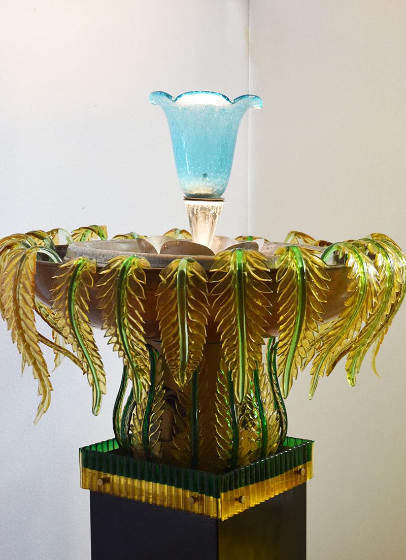 Monumentalbrunnen aus Murano-Glas, 1950er Jahre im Angebot 5