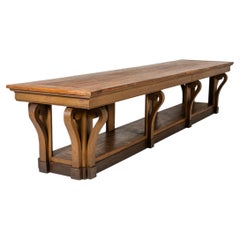 Monumental Four Metre 19th Century French Oak Drapers Table