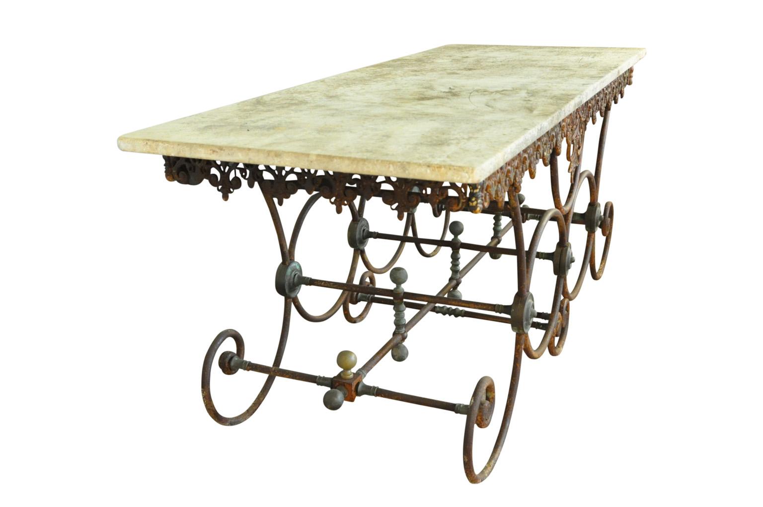 Monumental French 19th Century Butchers Table In Good Condition In Atlanta, GA