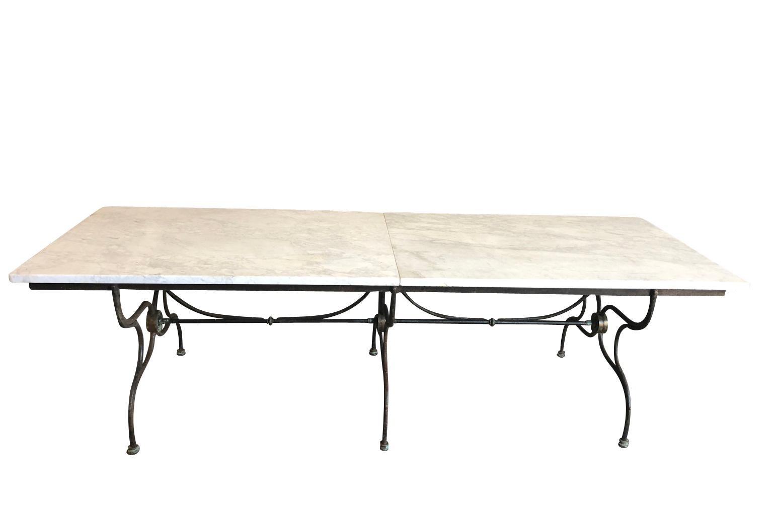 Monumental French 19th Century Garden Dining Table In Good Condition In Atlanta, GA