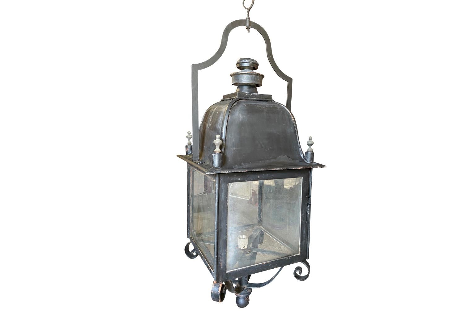 Monumental French 19th Century Lantern In Good Condition For Sale In Atlanta, GA