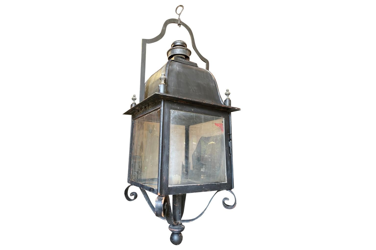 Iron Monumental French 19th Century Lantern For Sale