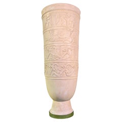 Monumental French Art Deco Luminaire Urn with Bas Relief