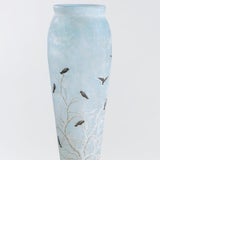 Monumental French Art Nouveau Vase by Daum