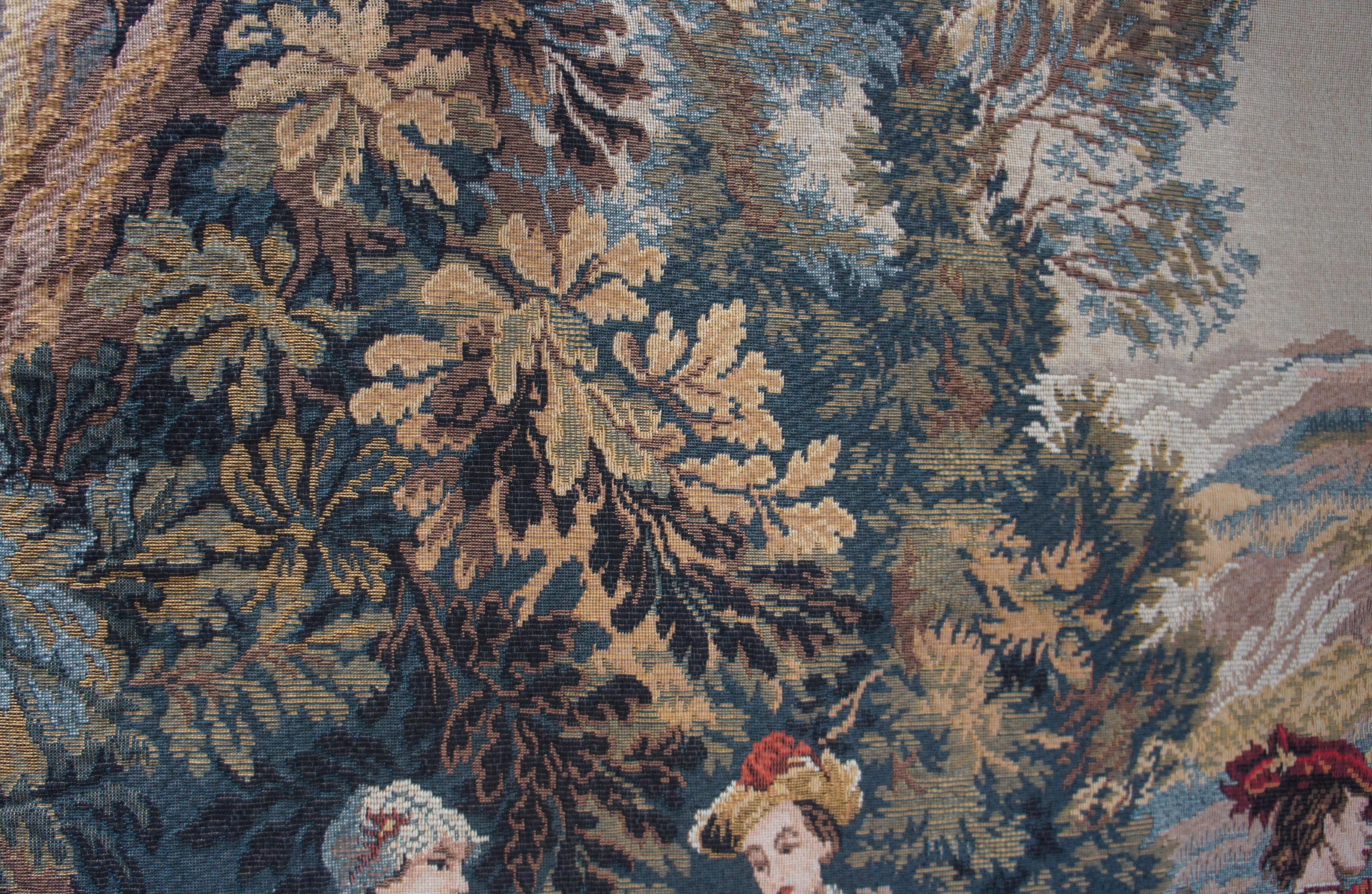 Monumental French Aubusson Royal Hunt Tapestry Hunting with Hounds C Detti 6