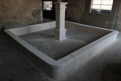 Monumental French Basin-Fountain Hand Carved in Limestone from France