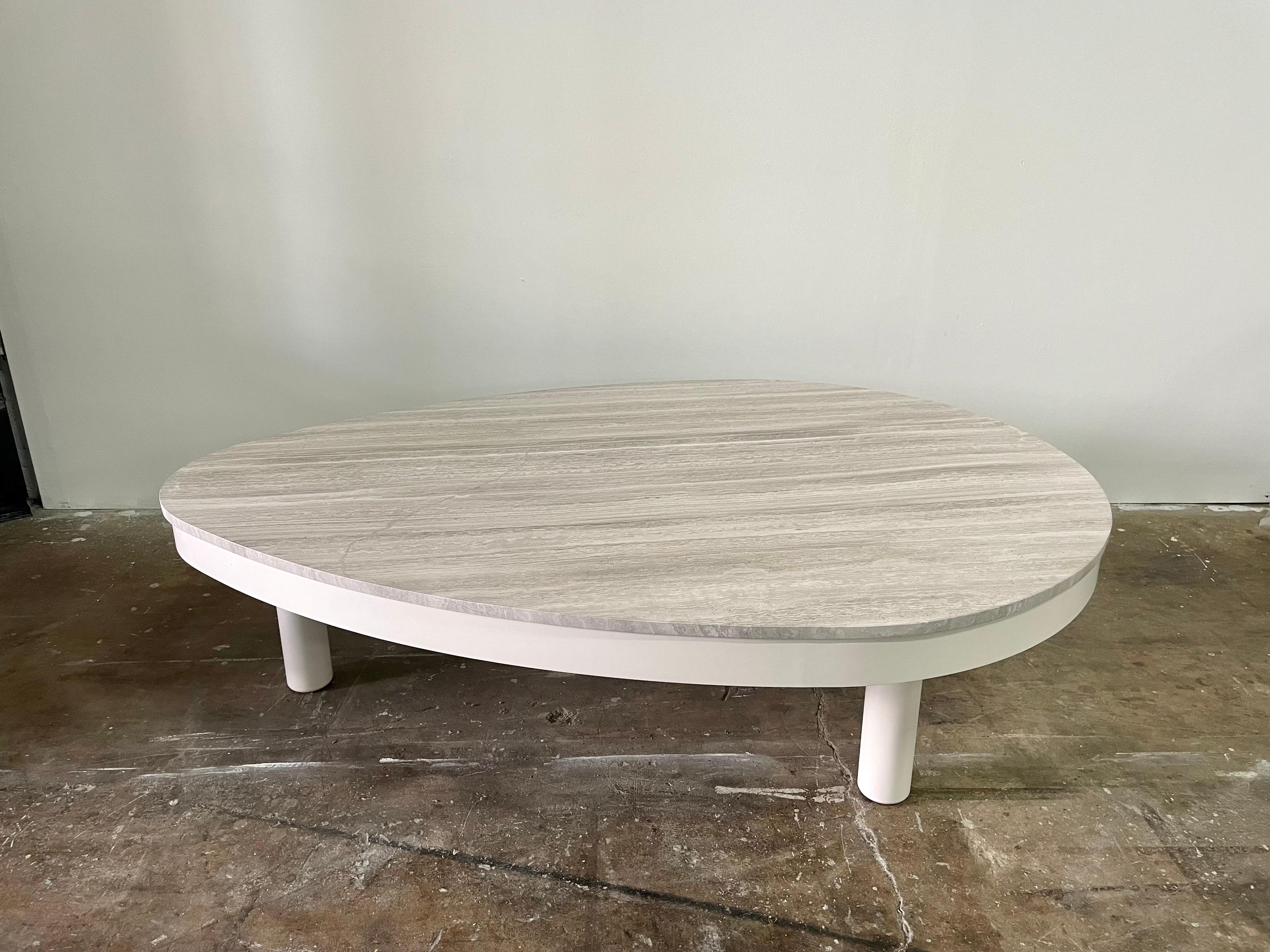 Monumental French Biomorphic Cocktail Table w/ Marble Top For Sale 5