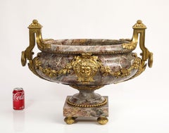 Monumental French Brocatelle Violette du Jura Marble & Ormolu Mounted Jardinière