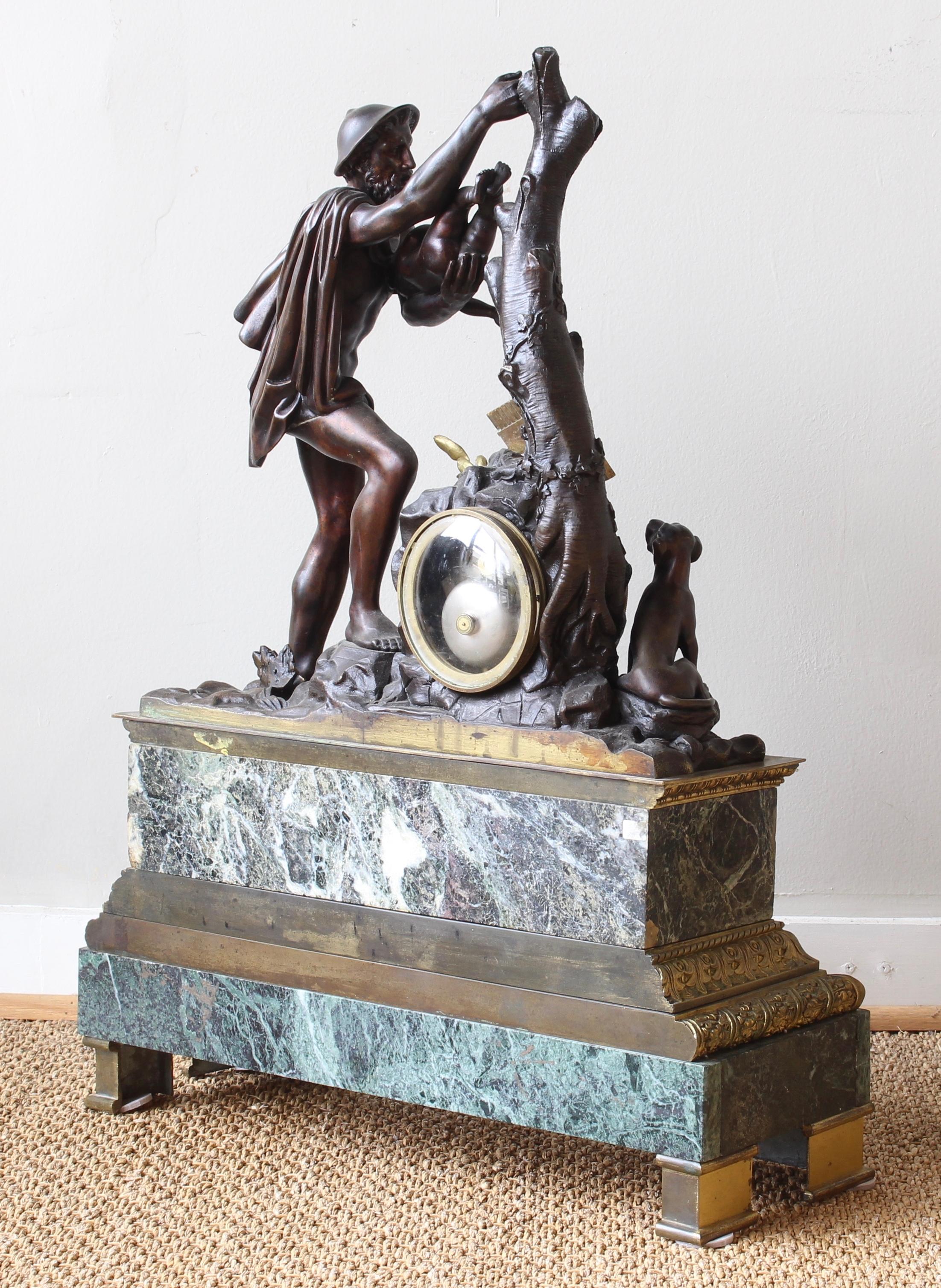 Late 19th Century Monumental French Bronze Figural Clock