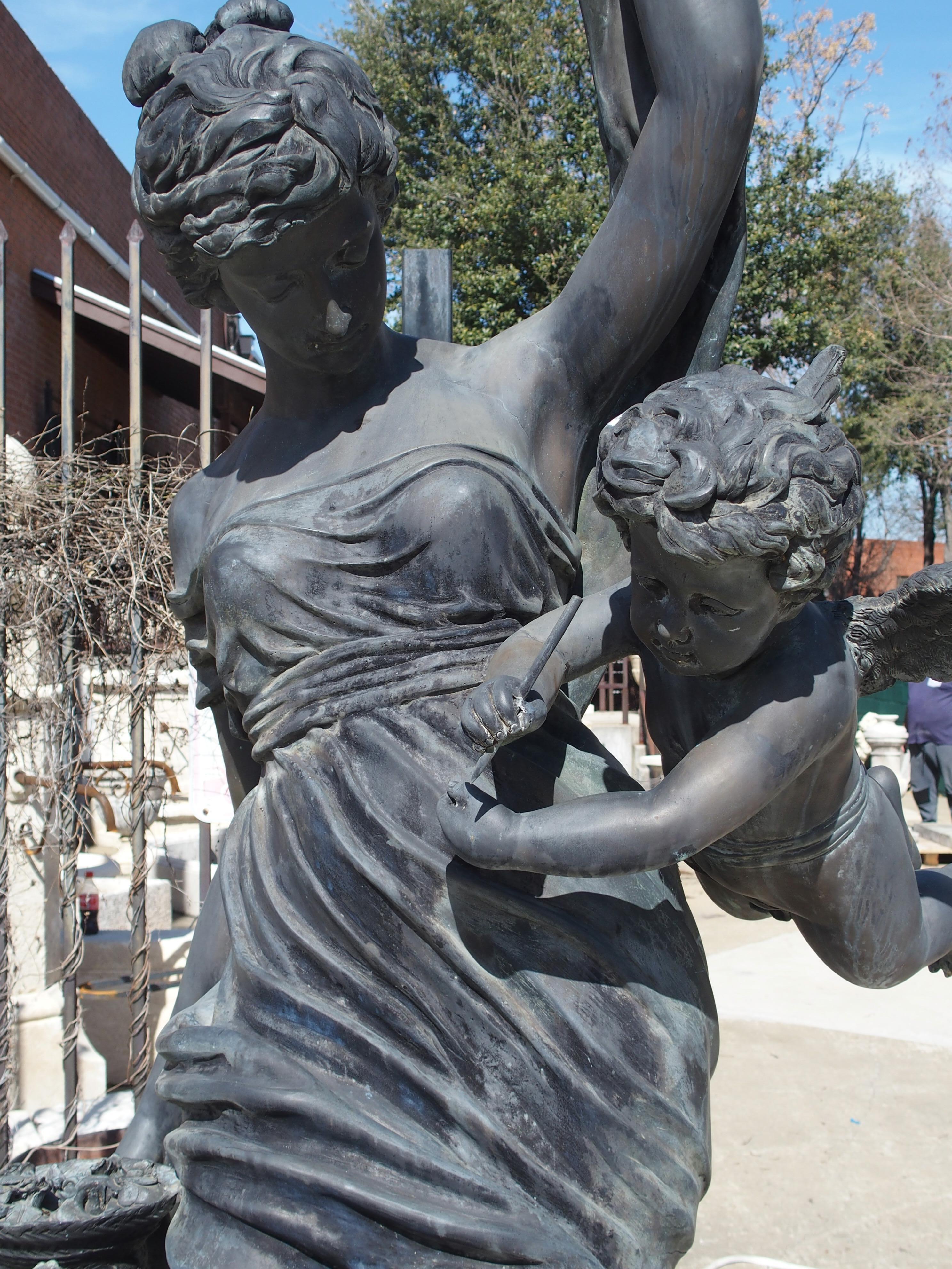 Monumental French Cast Sculpture of L'Amour, after Louis Auguste Moreau, H-88.75 6