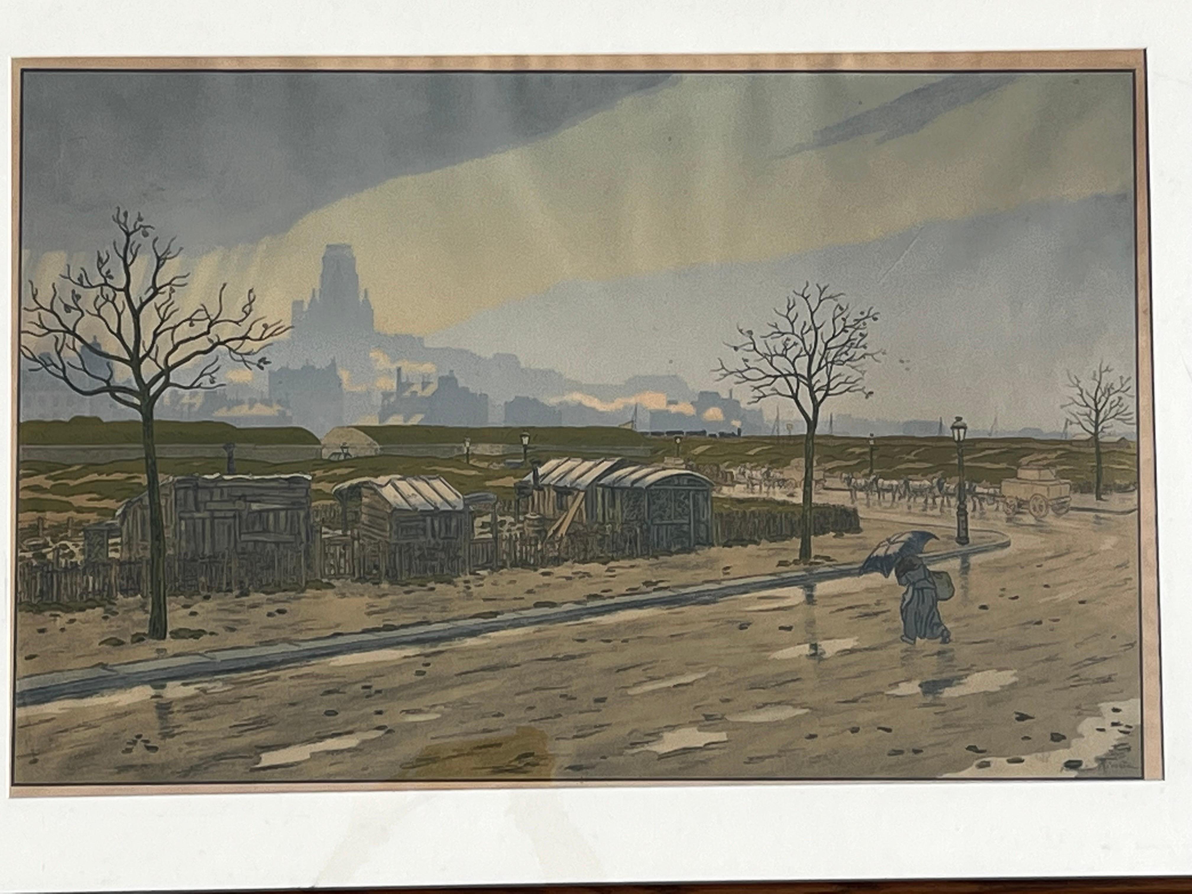 Monumental French Color Print by Henri Riviere Late 19th or Early 20th Century  For Sale 1