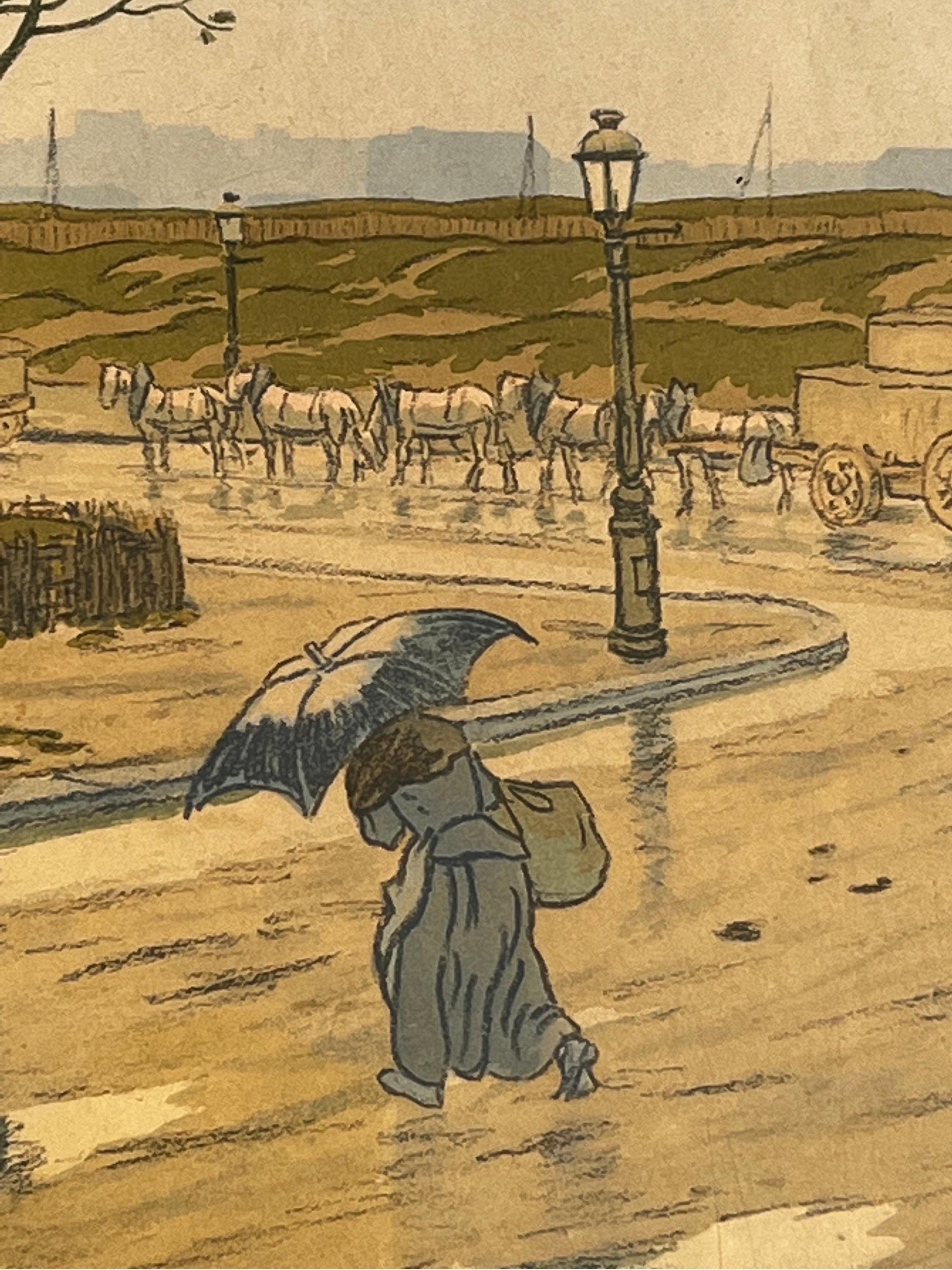 Monumentale impression française en couleur d'Henri Riviere, fin du XIXe ou début du XXe siècle  en vente 2