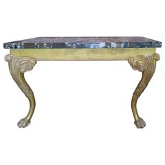 Monumental French Giltwood Console with Marble Top